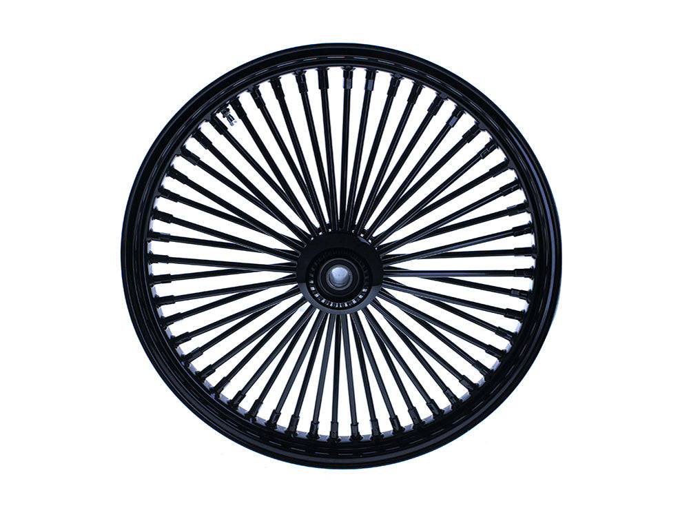 21in. x 2.15in. Mammoth Fat Spoke Front Wheel - Gloss Black. Fits FX Softail 2000-2006 & Dyna Wide Glide 2000-2005.