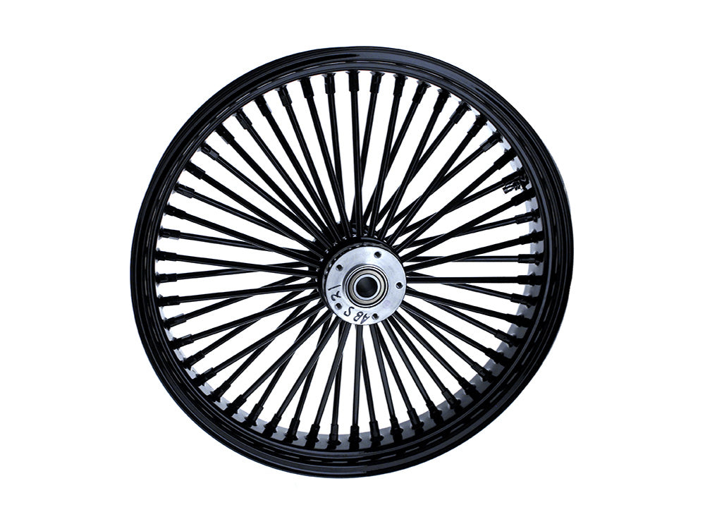 21in. x 2.15in. Mammoth Fat Spoke Front Wheel - Gloss Black. Fits FX Softail 2011-2015.