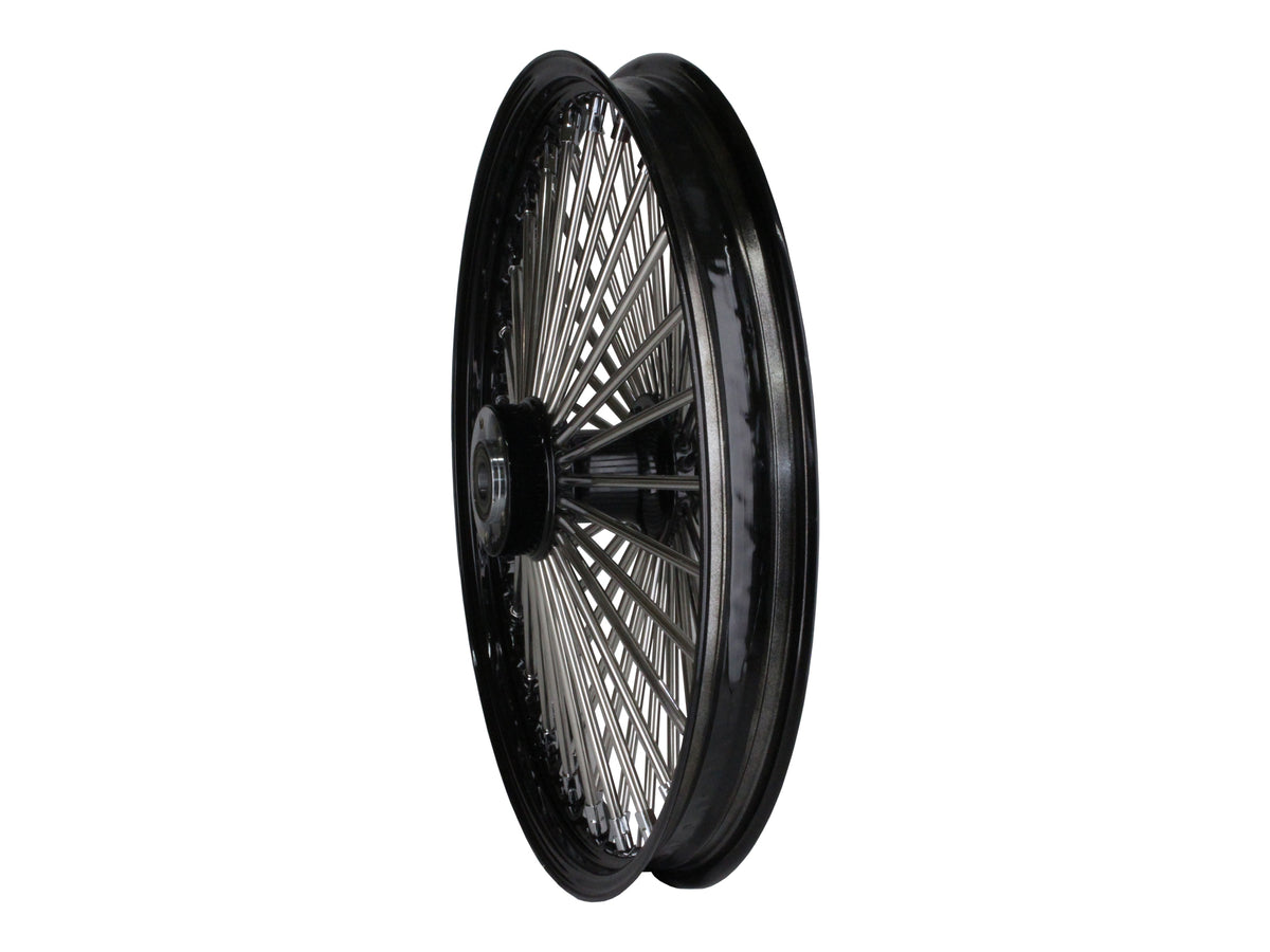 21in. x 2.15in. Mammoth Fat Spoke Front Wheel - Gloss Black & Chrome. Fits Rocker 2008-2011 & Sportster 2008-2021