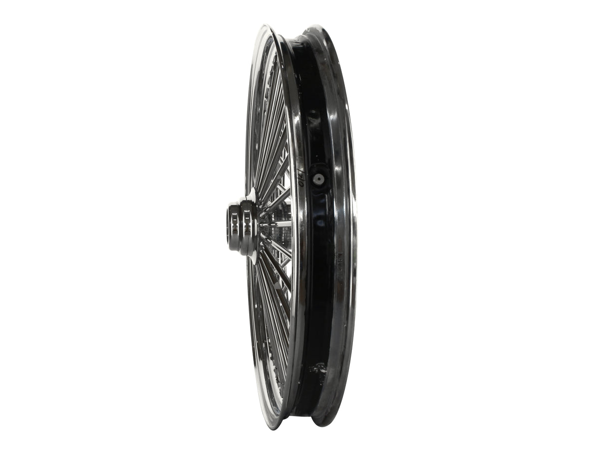 21in. x 2.15in. Mammoth Fat Spoke Front Wheel - Chrome. Fits Mid Glide Dyna 2012-2017 & FX Softail 2018up.