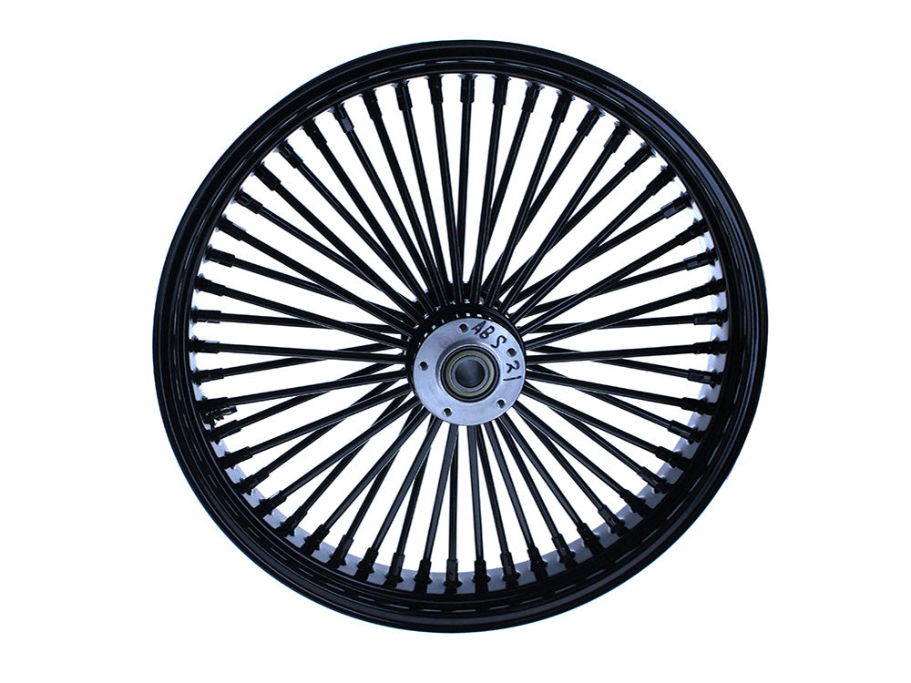 21in. x 3.5in. Mammoth Fat Spoke Front Wheel - Gloss Black. Fits FX Softail 2011-2015.