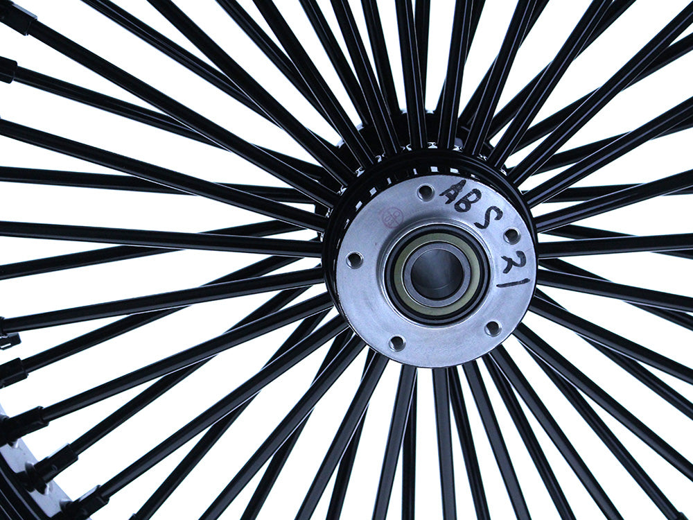 21in. x 3.5in. Mammoth Fat Spoke Front Wheel - Gloss Black. Fits FX Softail 2011-2015.