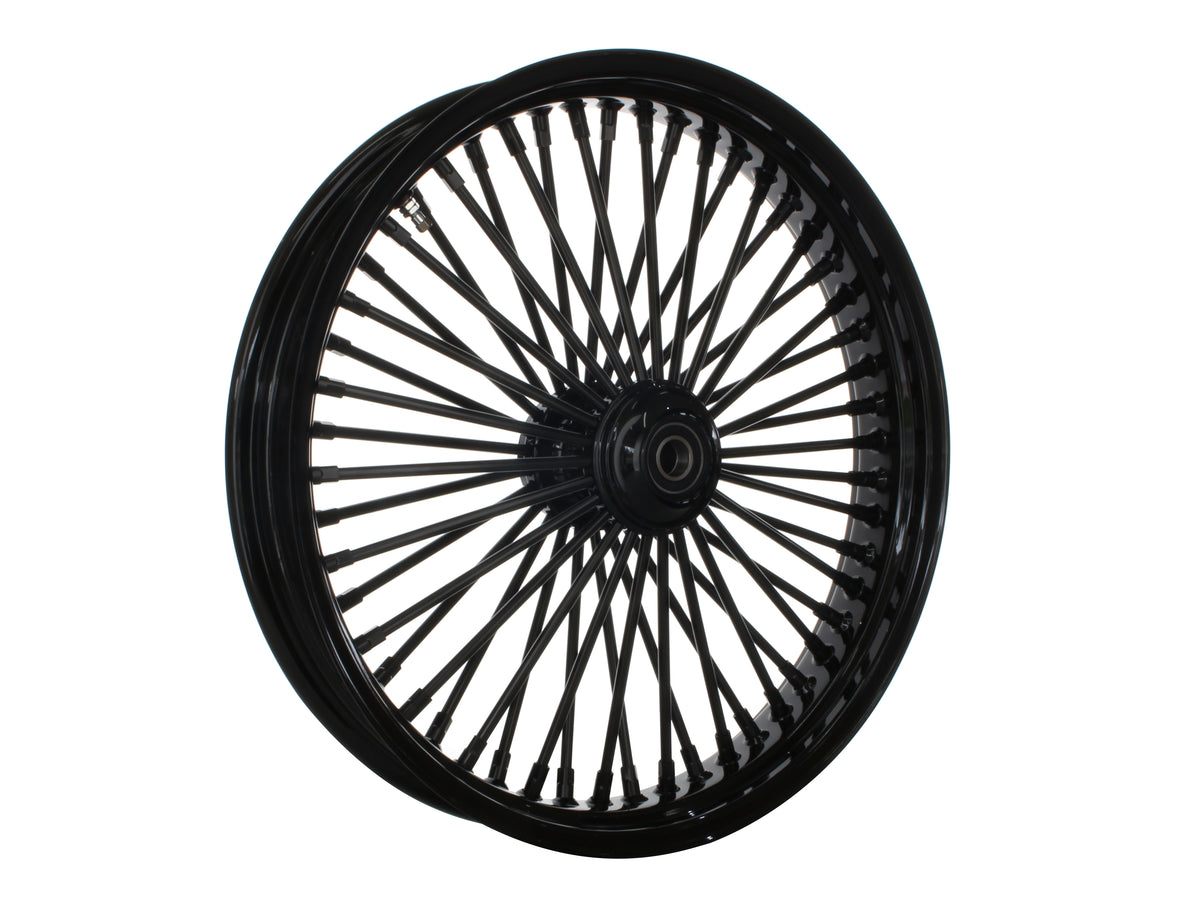 21in. x 3.5in. Mammoth Fat Spoke Front Wheel - Gloss Black. Fits FX Softail 2011-2015.