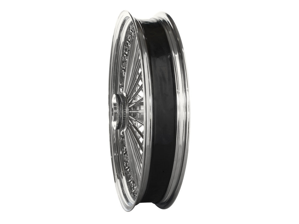 21in. x 3.5in. Mammoth Fat Spoke Front Wheel - Chrome. Fits Softail Heritage 2011up, Deluxe 2011-2020, Slim 2012-2021 & Fatboy 2011-2017