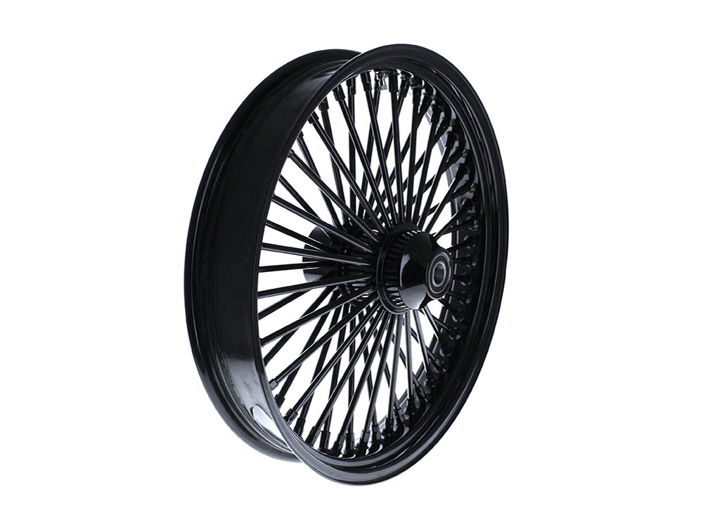 21in. x 3.5in. Mammoth Fat Spoke Front Wheel - Gloss Black. Fits Fatboy 2018up