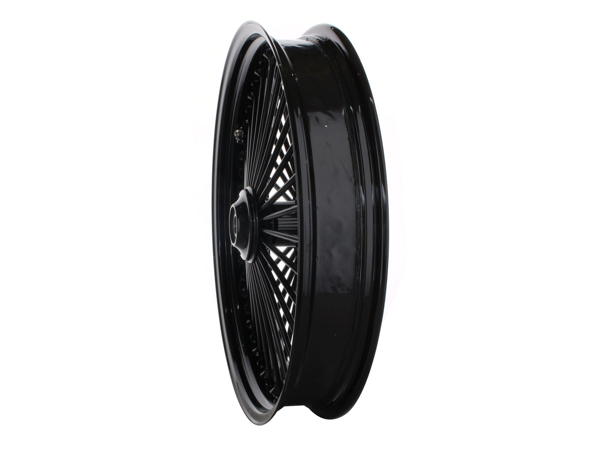 21in. x 3.5in. Mammoth Fat Spoke Front Wheel - Gloss Black. Fits Mid Glide Dyna 2012-2017 & FX Softail 2018up.