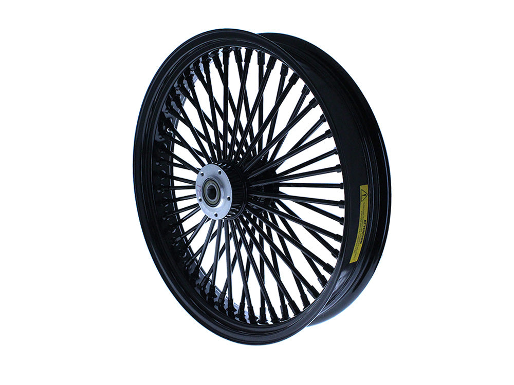21in. x 3.5in. Mammoth Fat Spoke Front Wheel - Gloss Black. Fits Mid Glide Dyna 2012-2017 & FX Softail 2018up.