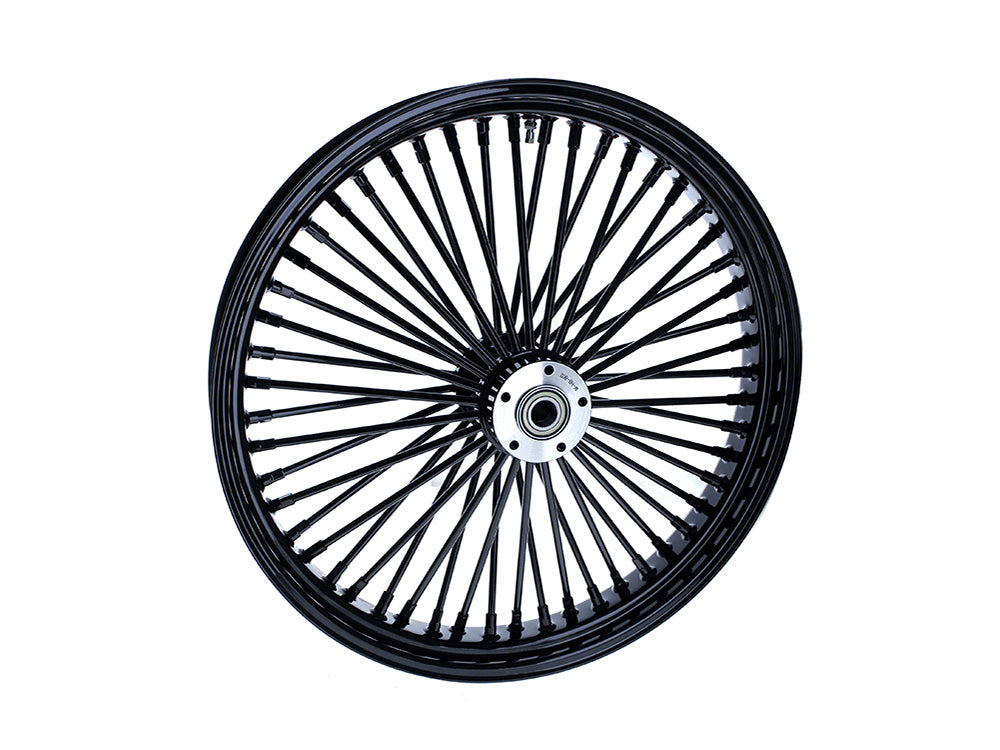 23in. x 3.5in. Mammoth Fat Spoke Front Wheel - Gloss Black. Fits FX Softail 2011-2015.