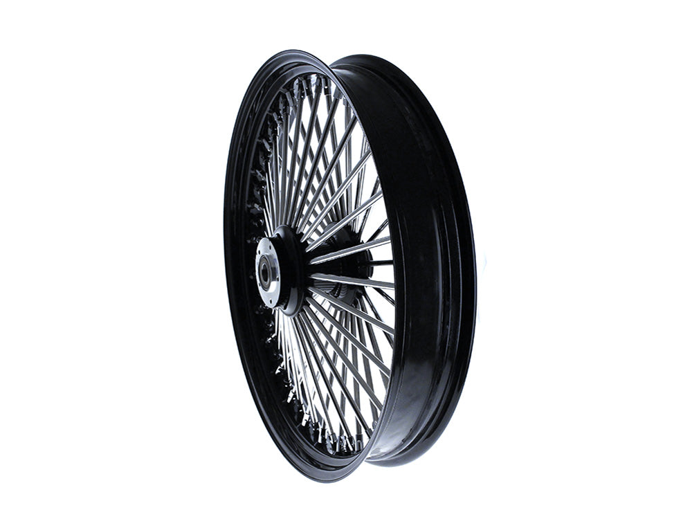 23in. x 3.5in. Mammoth Fat Spoke Front Wheel - Gloss Black & Chrome. Fits Softail Breakout 2013up.