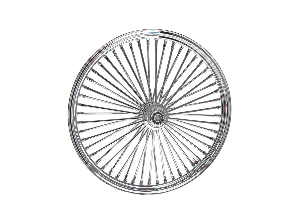26in. x 3.5in. Mammoth Fat Spoke Front Wheel - Chrome. Fits Softail Breakout 2013up.