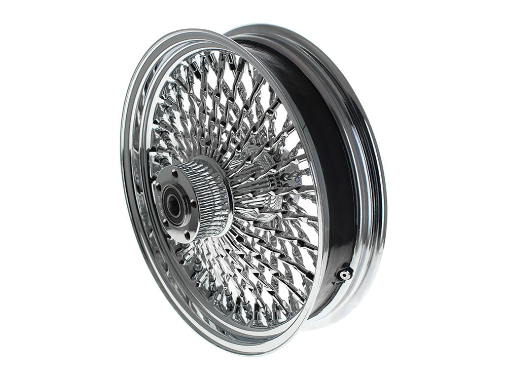 16in. x 3.5in. Cali Fat Spoke Rear Wheel - Chrome. Fits Softail 2011up.
