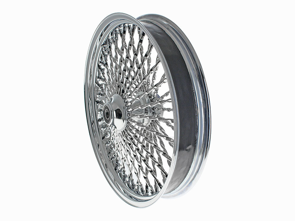 21in. x 3.5in. Cali Fat Spoke Front Wheel - Chrome. Fits Softail Heritage 2011up, Deluxe 2011-2020, Slim 2012-2021 & Fatboy 2011-2017