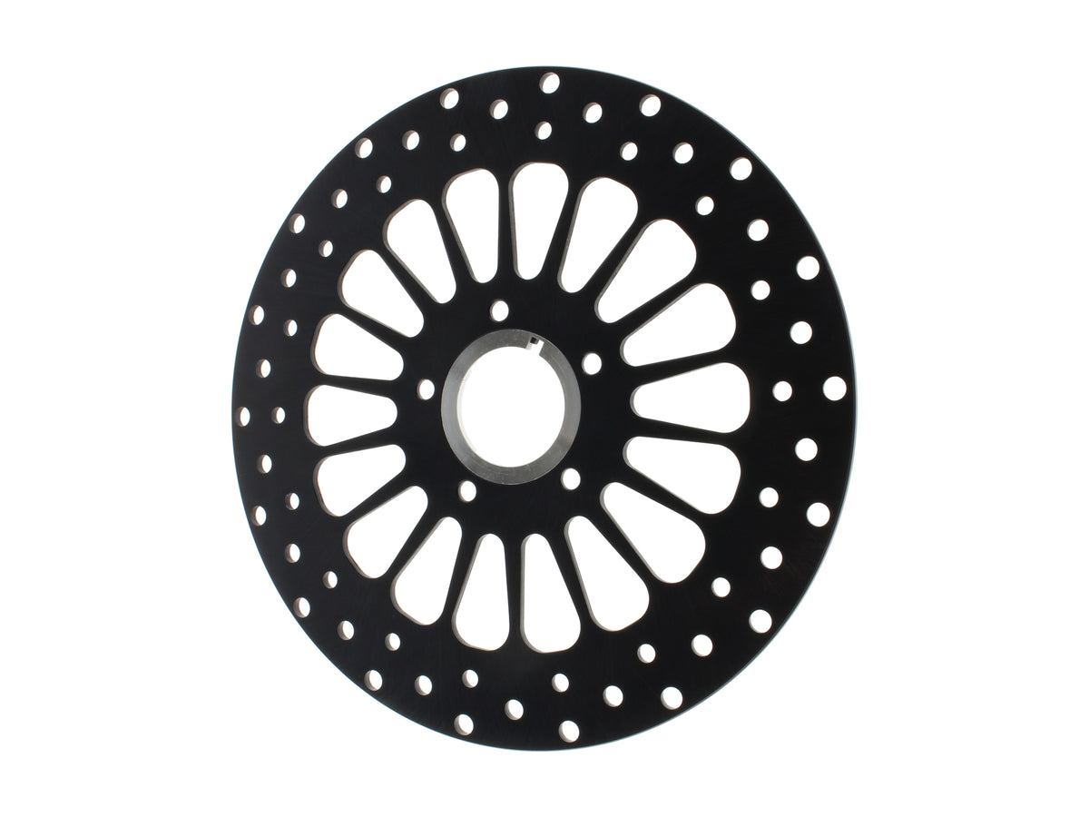 11.5in. Front Super Spoke SS2 Disc Rotor - Black. Fits Big Twin & Sportster 2000-2014