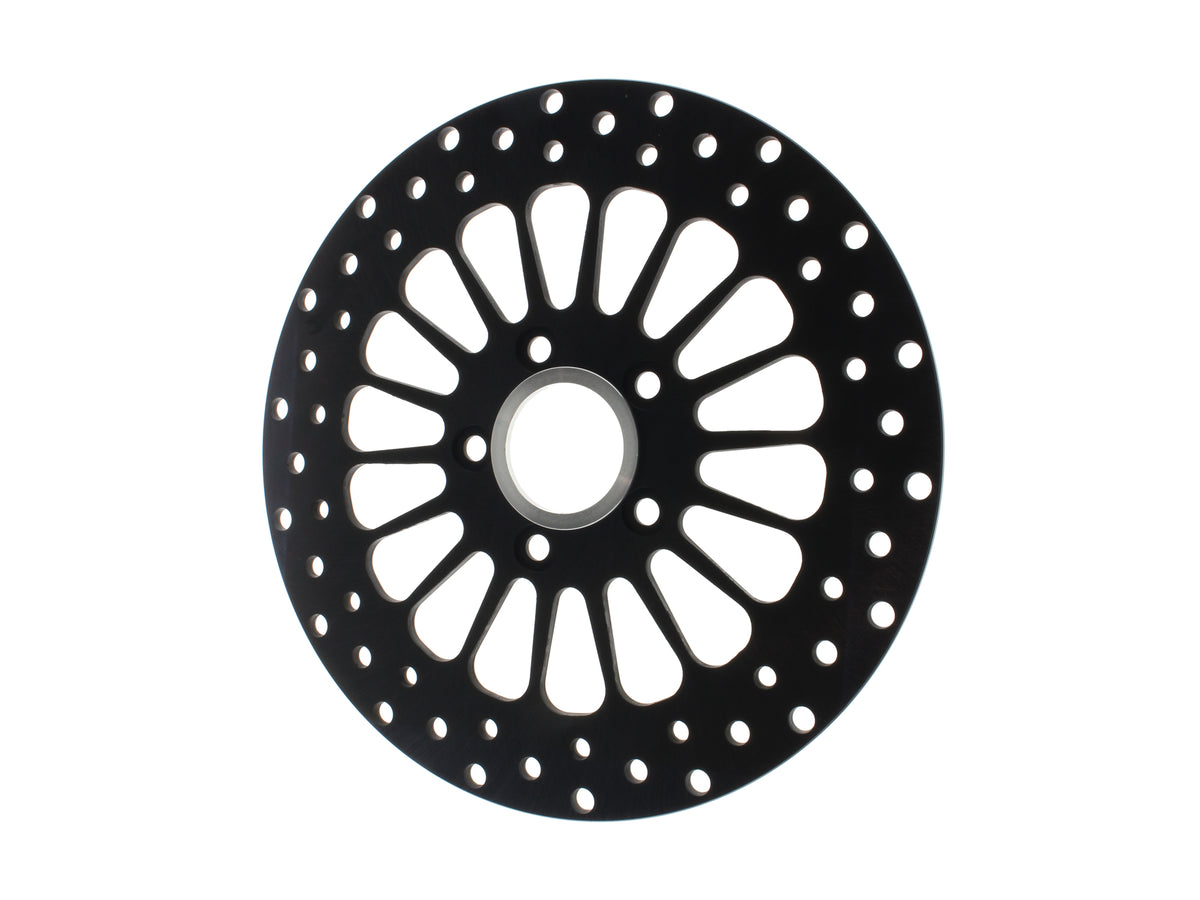 11.5in. Rear Super Spoke SS2 Disc Rotor - Black. Fits Big Twin 2000up & Sportster 2000-2010