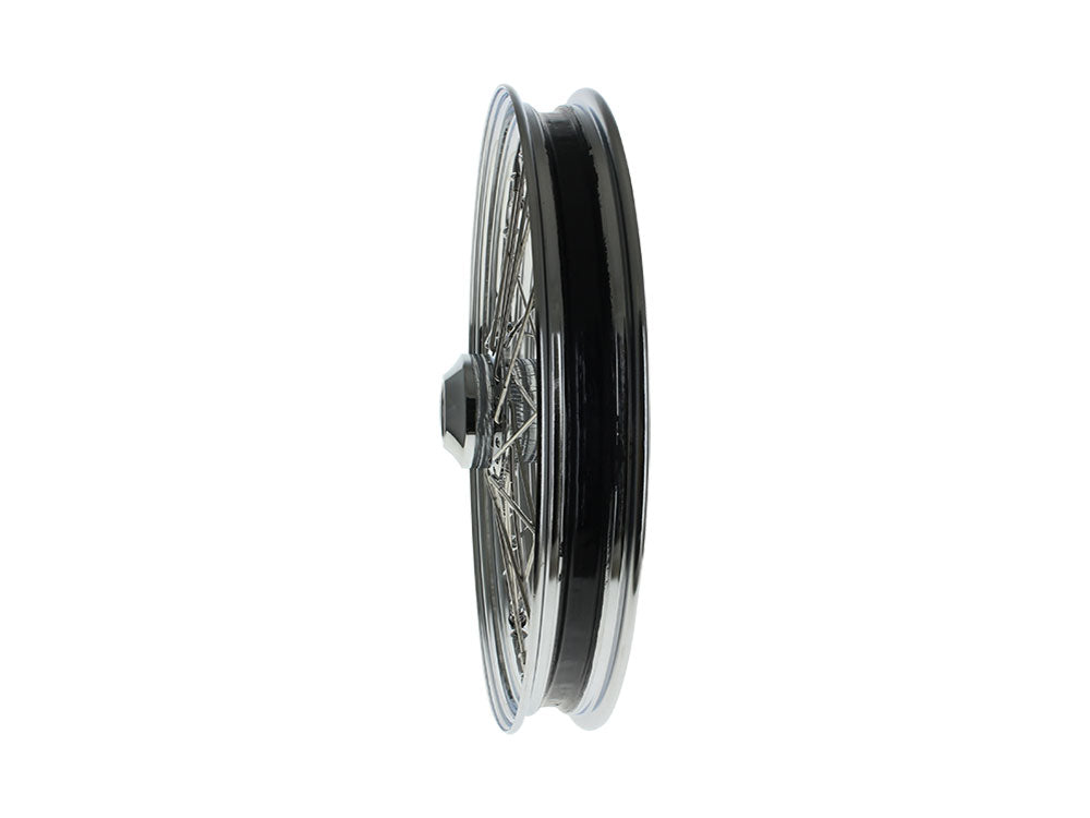 21in. x 2.15in. 40 Spoke Cross Laced Front Wheel - Chrome. Fits FX Softail 2011-2015.