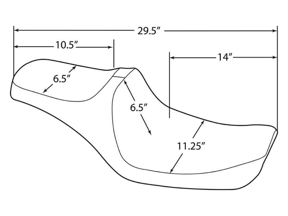 Predator 3 Dual Seat with Black Double Diamond Lattice Stitch. Fits Dyna 1996-2003