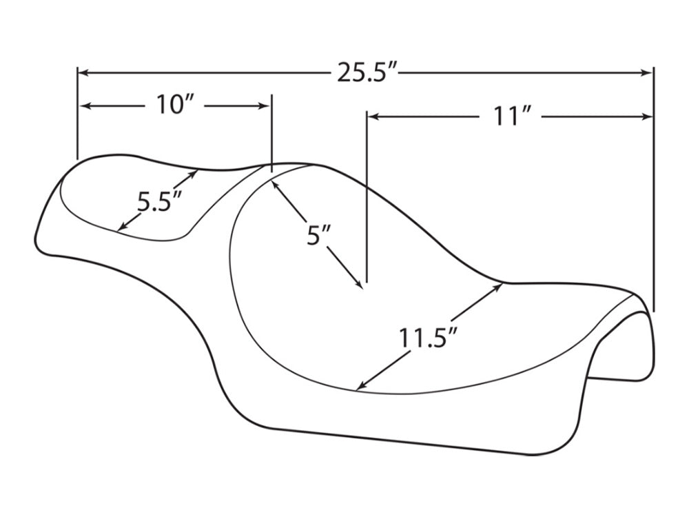 Caballero Dual Seat with Solar Leather & Black Diamond Stitch. Fits Sportster 2004-2021