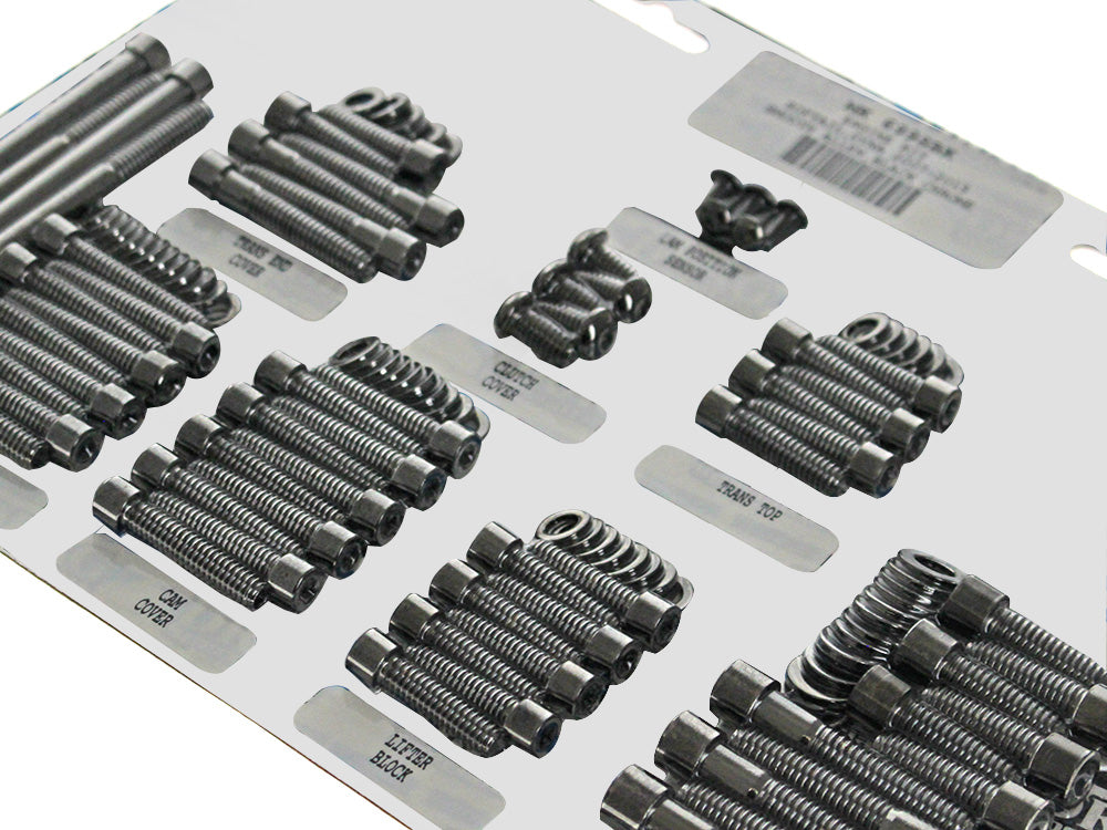 Polished Allen Head Show Bike Kit - Black Chrome. Fits Softail 2007-2017 & Dyna 2006-2017