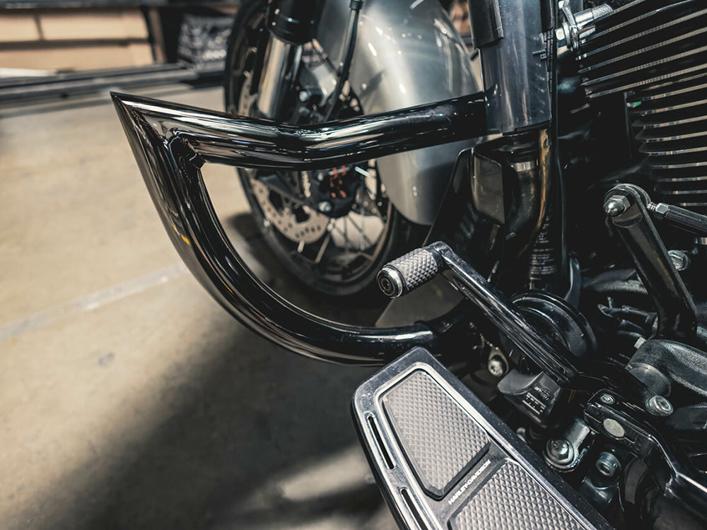 Guardian Front Crashbar – Black Chrome. Fits Touring 2009up – Factory 47 Handlebars
