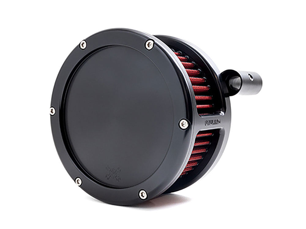 Feuling- BA Air Cleaner Kit – Black with Solid Cover & Red Filter. Fits Touring 2008-2016, Softail 2016-2017, CVO Softail 2011-2017 & Dyna Low Rider S 2016-2017 with Throttle-by-Wire