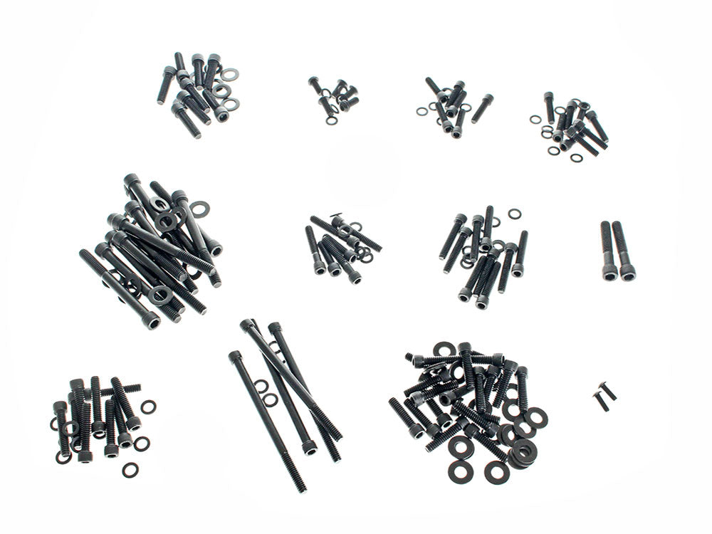 Polished Allen Head Show Bike Kit - Black Stainless Steel. Fits Milwaukee-Eight 2017up