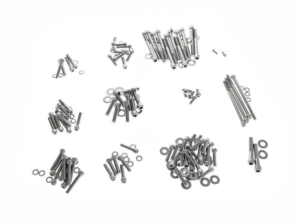Polished Allen Head Show Bike Kit - Stainless Steel. Fits Milwaukee-Eight 2017up