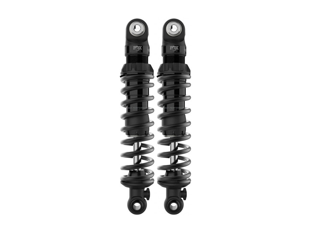 FOX IFP-QSR Series, 13.5in. Adjustable Rear Shock Absorbers – Black. Fits Dyna 1991-2017.