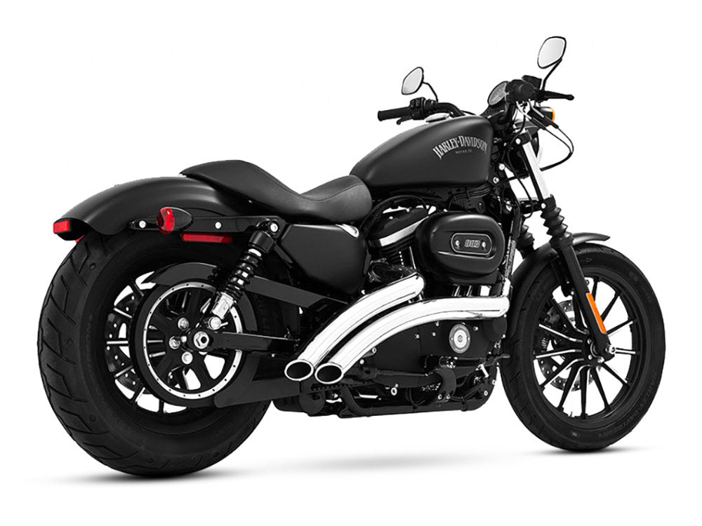 Radical Radius Exhaust – Chrome with Chrome End Caps. Fits Sportster 1986-2021 – Freedom Performance Exhaust