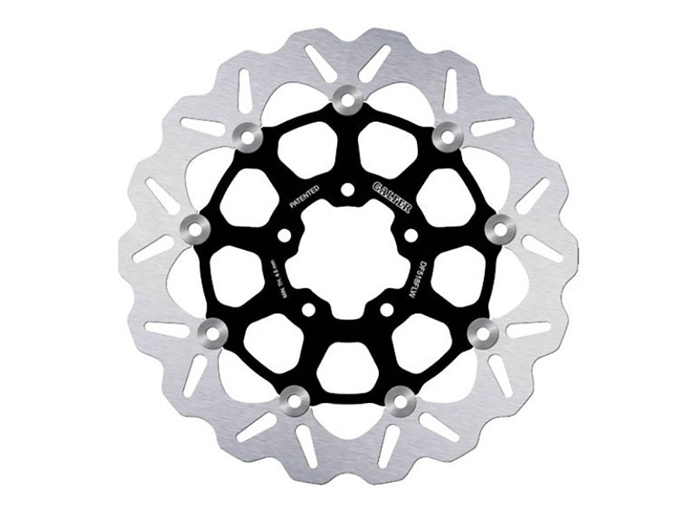 11.8in. Front or Rear Wave Floating Disc Rotor with Black Carrier. Fits Indian Scout 2015up