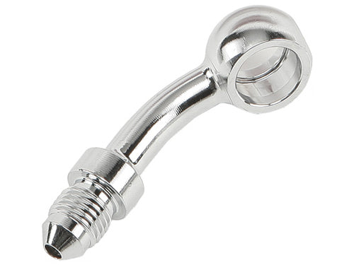 Chrome 7/16in. ID, 35 Degree Banjo - Male #3 End.