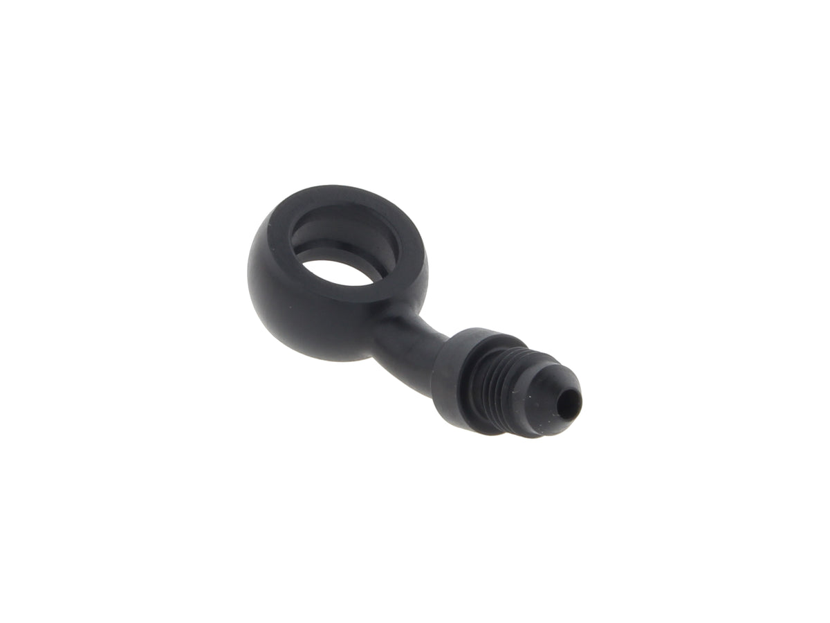 Black True 12mm ID, 20 Degree Banjo - Male #3 End.