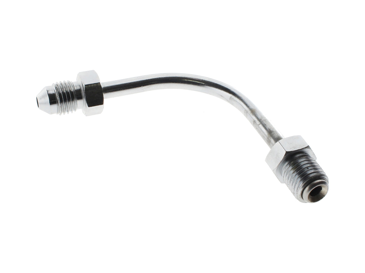 Adapter Fitting 3/8-24 Inverted Flare x 90 Degree Long Bend to AN3 Line