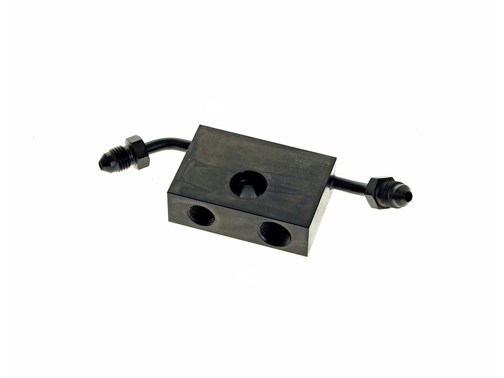 ABS Front Brake Line Adapter - Black. Fits Sportster 2014-2021 with Single Disc