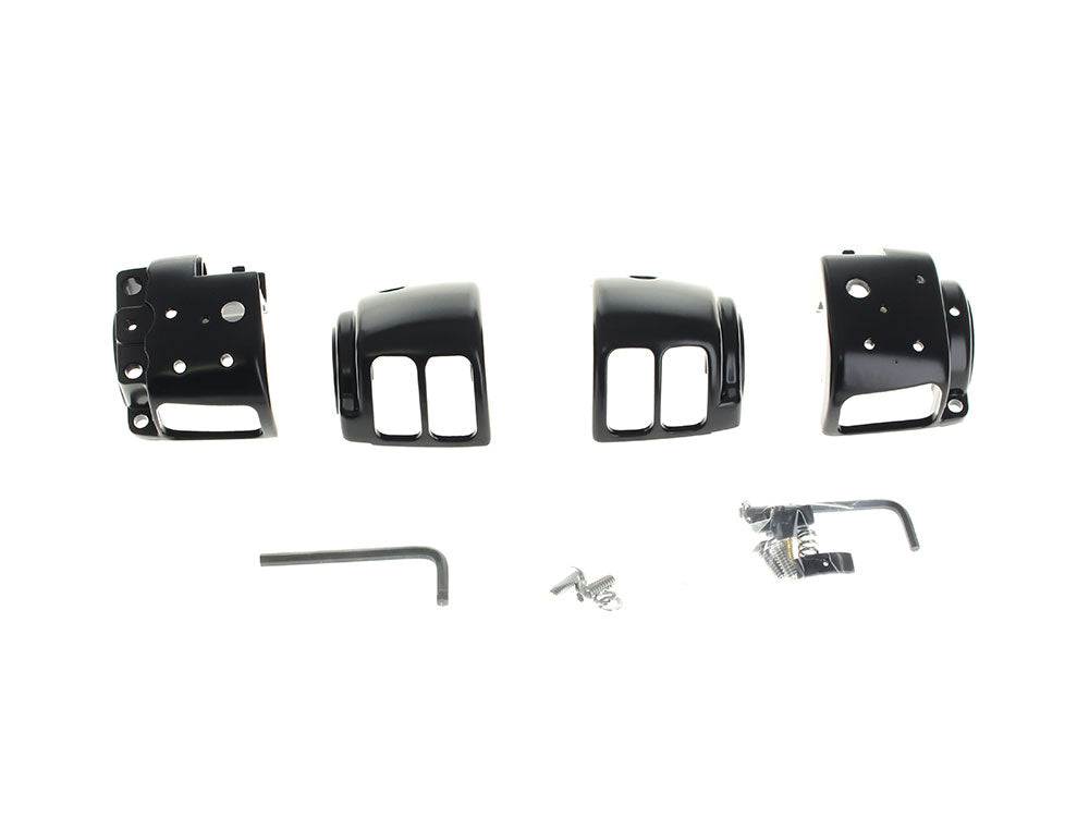 Handlebar Control Kit - Black. Fits Big Twin 1996-2010 & Sportster 1996-2003 with Single Disc Front Brake