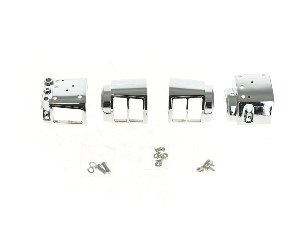 Handlebar Control Kit - Chrome. Fits Big Twin & Sportster 1982-1995 Models with Single Disc Rotors