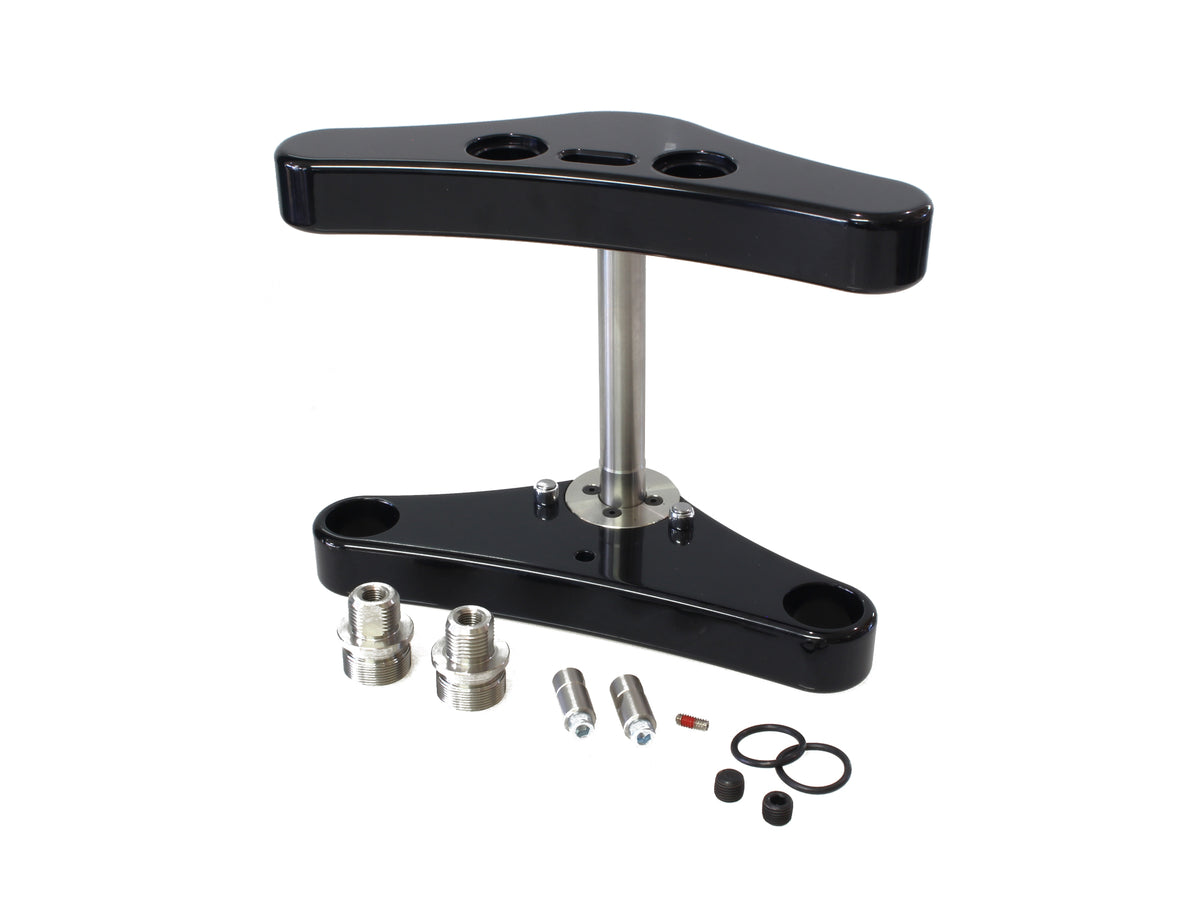 3 Degree Raked 39mm Wide Glide Conversion Triple Tree Kit - Black. Fits Sportster 1988-2003, FXR 1988-1994 & Dyna 1991-2005.