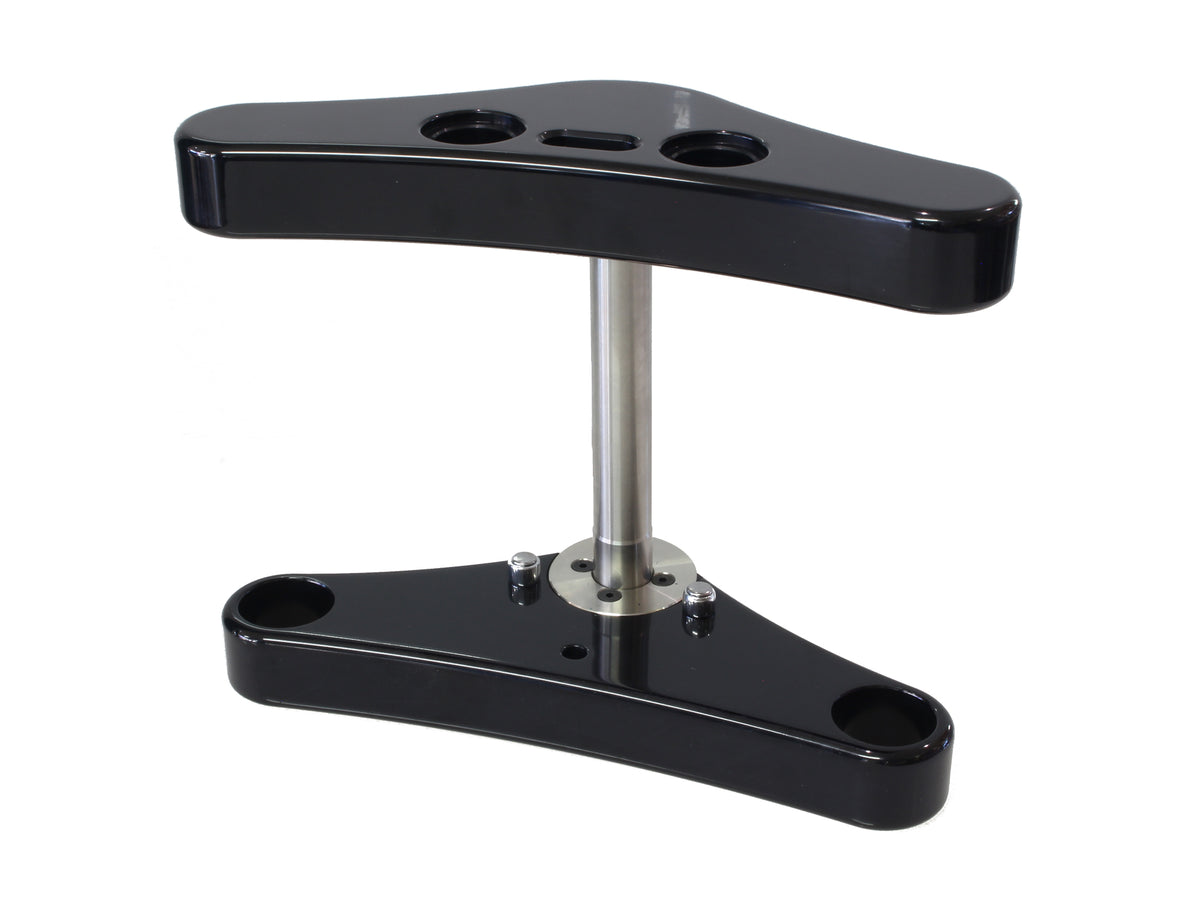 3 Degree Raked 39mm Wide Glide Conversion Triple Tree Kit - Black. Fits Sportster 1988-2003, FXR 1988-1994 & Dyna 1991-2005.
