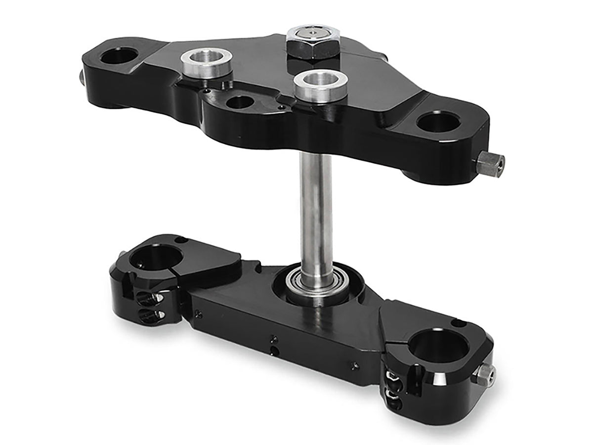 6 Degree X23 Raked Triple Tree Kit - Black. Fits Touring 1997-2013 with 23in. Wheel Upgrade.