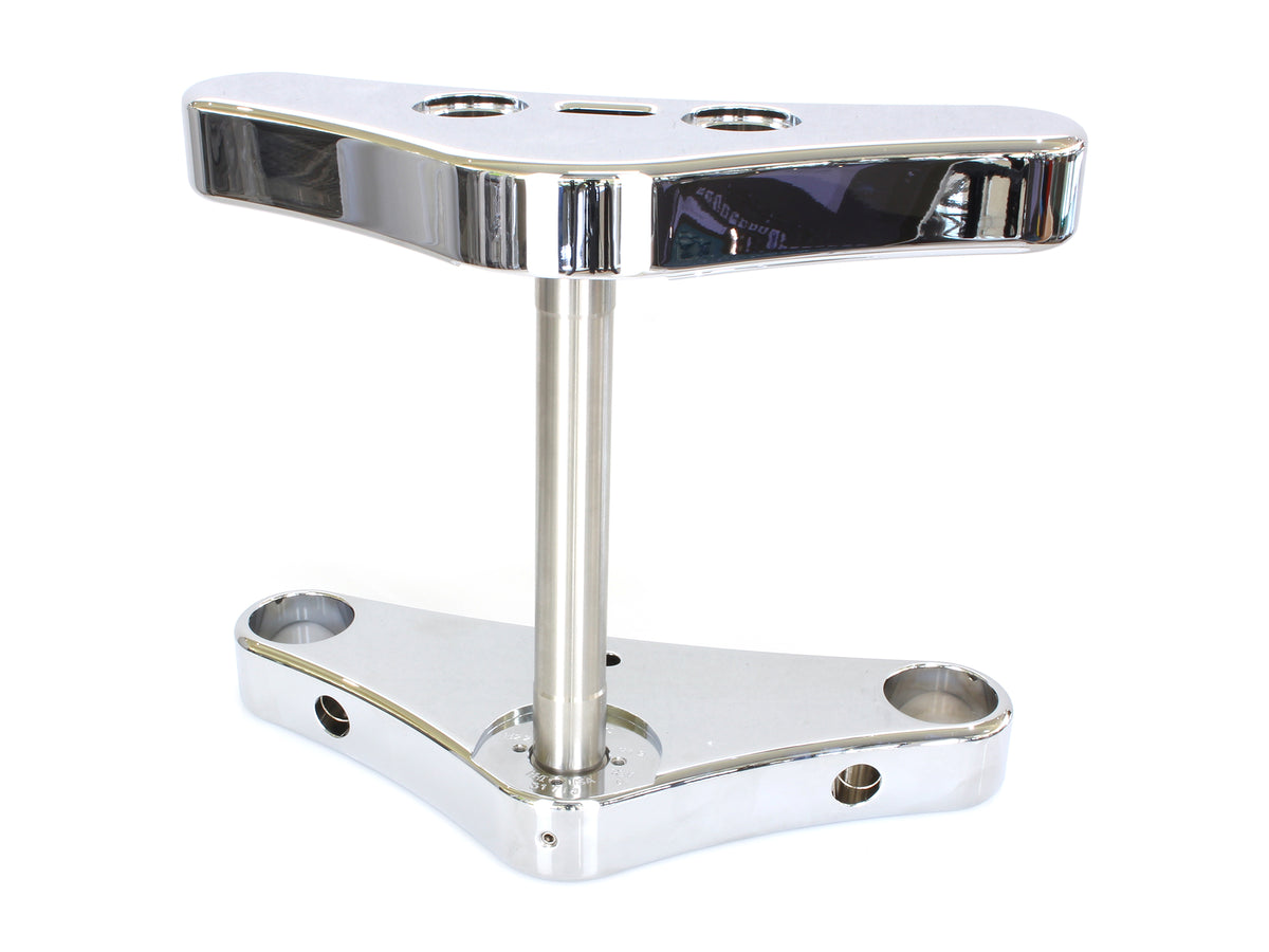 3 Degree Raked Triple Tree Kit - Chrome. Fits FX Softail 1984-2017 & Dyna Wide Glide 1993-2005.