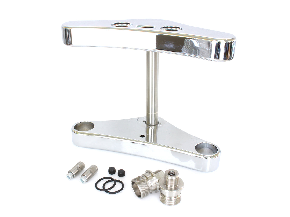 5 Degree Raked Triple Tree Kit - Chrome. Fits FX Softail 1984-2017 & Dyna Wide Glide 1993-2005.