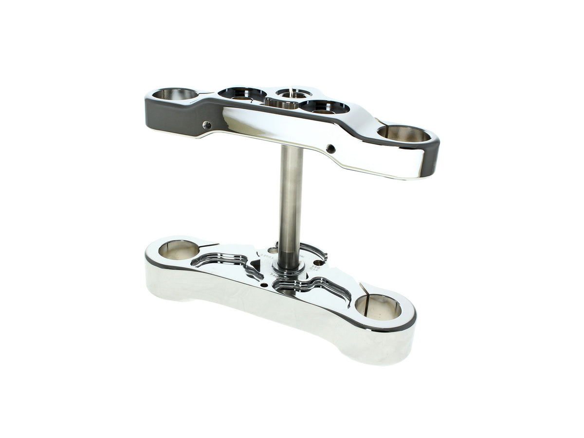 4 Degree Raked Triple Tree Kit - Chrome. Fits Breakout 2018-2022 with 21in. or 23in. Wheel Upgrade.