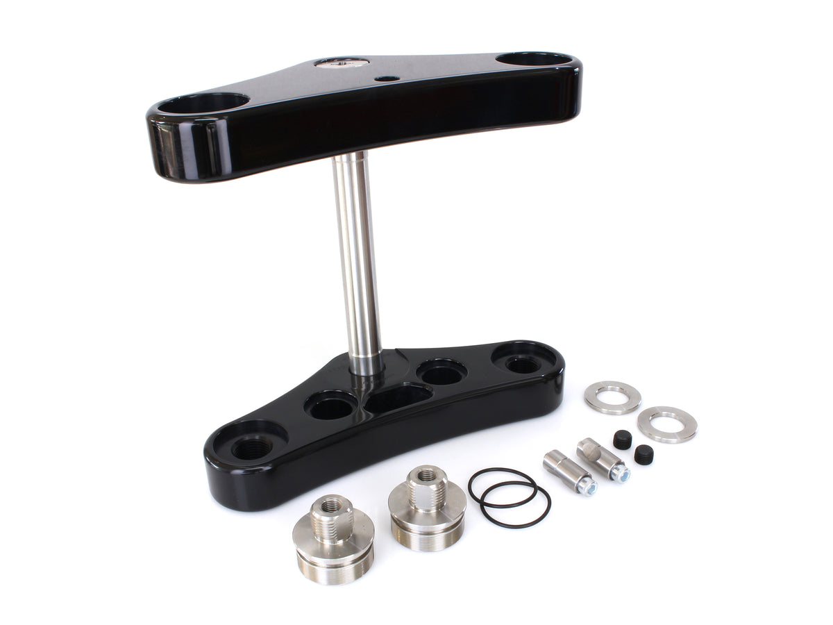 3 Degree Raked Mid Glide Triple Tree Kit - Black. Fits Dyna 2006-2017