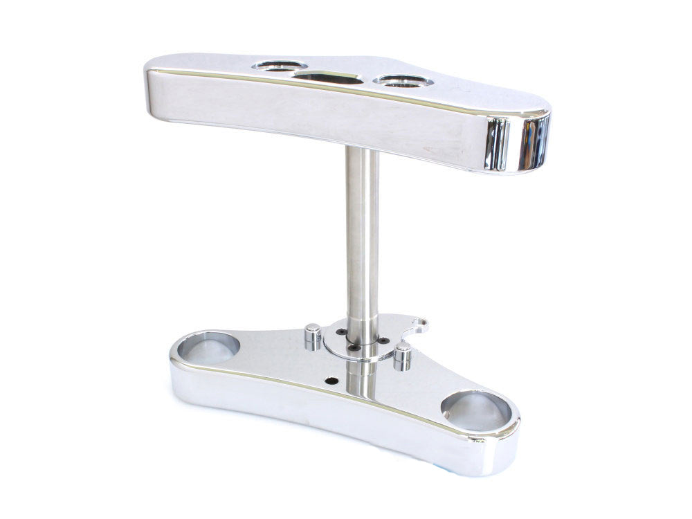 5 Degree Raked Mid Glide Triple Tree Kit - Chrome. Fits M8 Street Bob & Softail Standard with 23in. Wheel Conversion