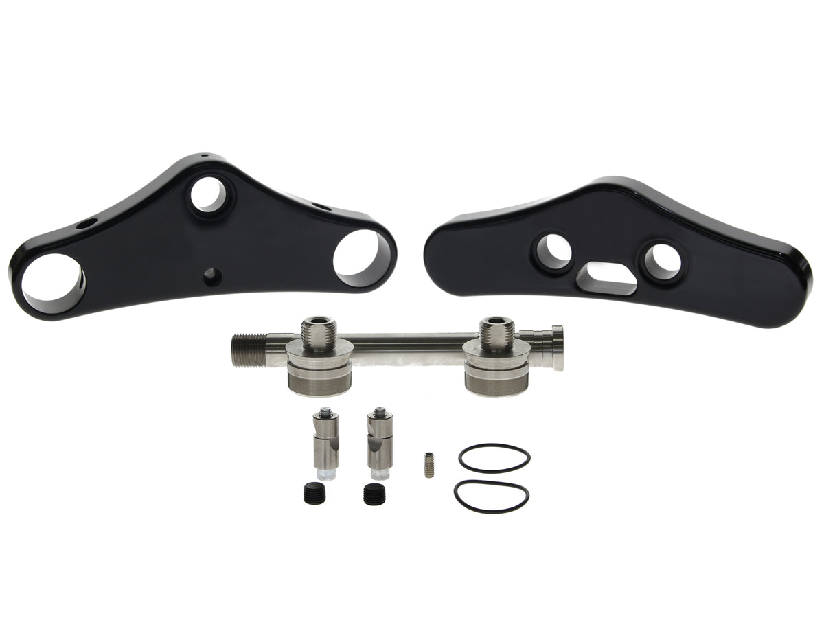 5 Degree Raked Wide Glide Conversion Triple Tree Kit - Black. Fits Rocker 2008-2010 with 23in. Wheel Conversion.