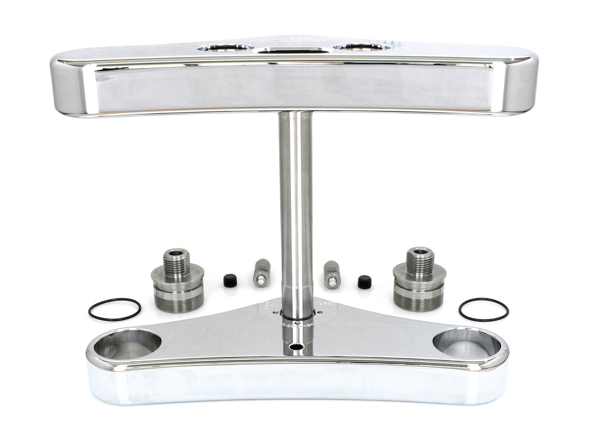 3 Degree Raked Wide Glide Conversion Triple Tree Kit - Chrome. Fits Rocker 2008-2010.