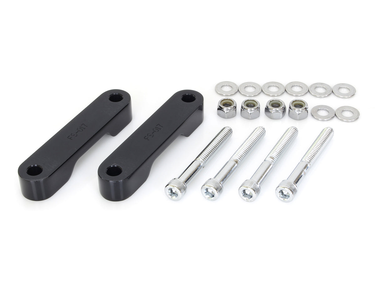 Fender Spacer Kit - Black. Fits Touring 2014-2023 with 23in. or 26in. Wheel & Custom Fender