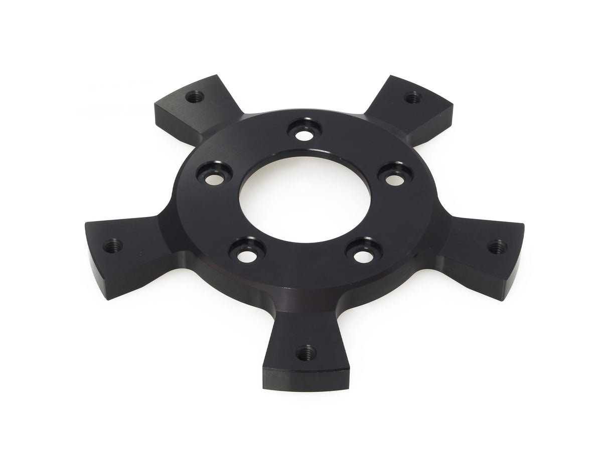 Rotor Adaptor. Adapts OEM Five Spoke Mount Rotors on to Hub Mount Rotor Wheels - Black. Fits Most Touring 2014-2023