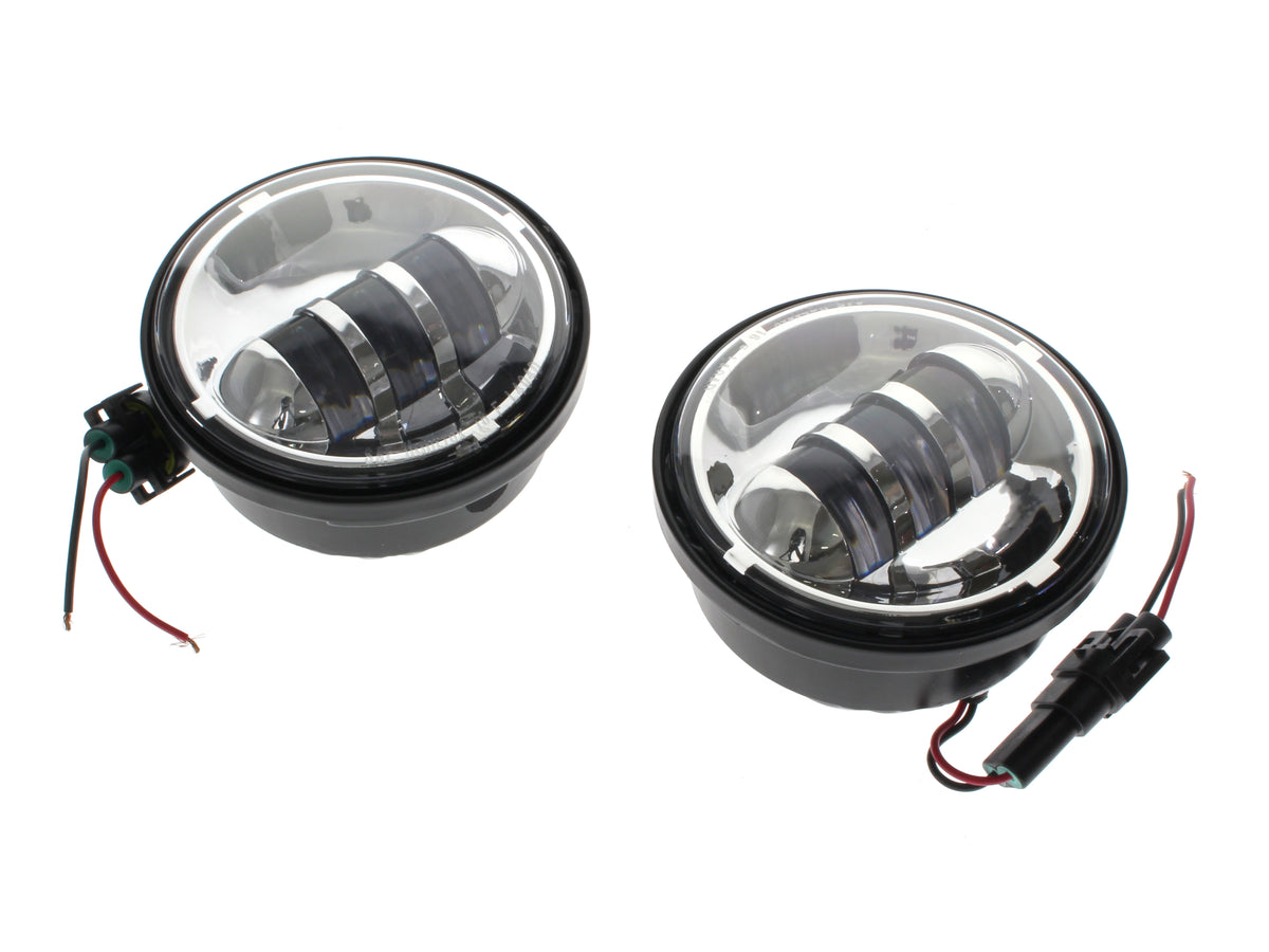 4-1/2in. LED Passing Lamp Inserts - Chrome.