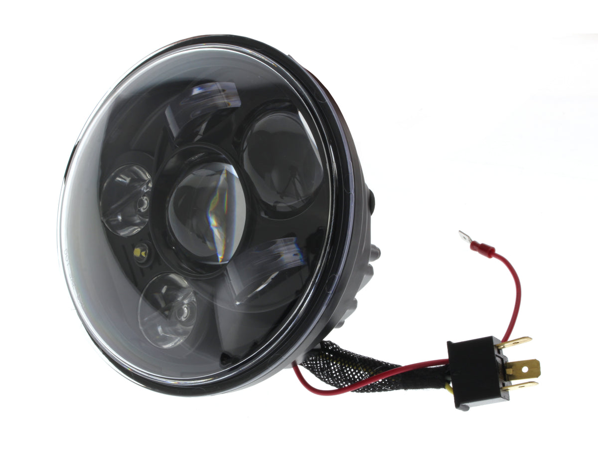 5-3/4in. LED HeadLight Insert with Parker - Black. Fits Most H-D with 5-3/4in. Headlight. Will not fit M8 Softail models.