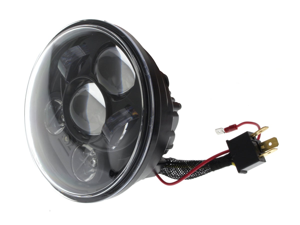 5-3/4in. LED HeadLight Insert with Parker - Black. Fits Most H-D with 5-3/4in. Headlight. Will not fit M8 Softail models.